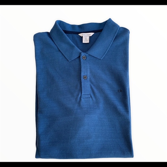 Calvin Klein Blue Polo Shirt Sz XXL - Picture 3 of 5